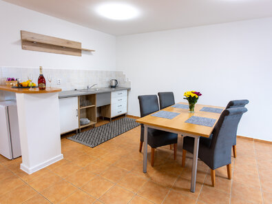 Hotel Nový Kaštieľ - BYT 2+2 - obývacia relaxačná zóna s vlastnou kuchynkou